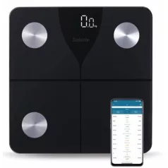   Salente SlimFit, személyi diagnosztikai fitnesz mérleg, Bluetooth, fekete