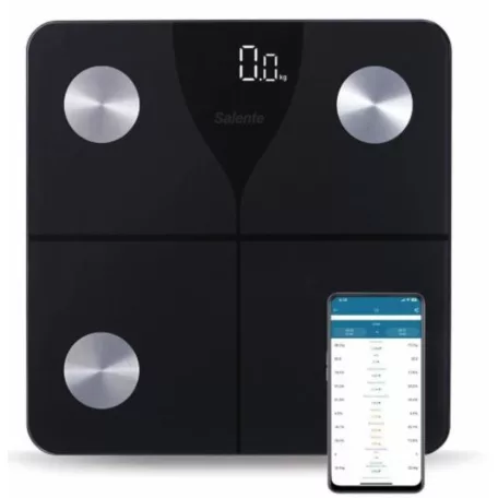 Salente SlimFit, személyi diagnosztikai fitnesz mérleg, Bluetooth, fekete