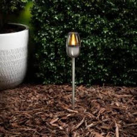 Solar kerti lámpa leszúrható sárga pislákoló, 6,2x38 cm, Grundig