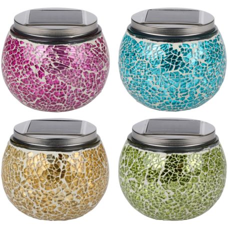 Solar asztali lámpa mozaik mintás 4 féle szín, Arti Casa