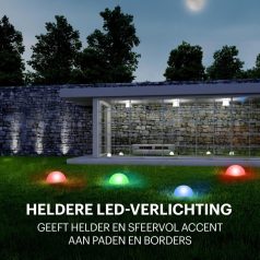 Solar kerti lámpa leszúrható félgömb, 5db, Grundig