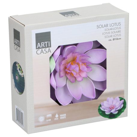 Solar dekor virág lótusz, 2 féle, Arti Casa