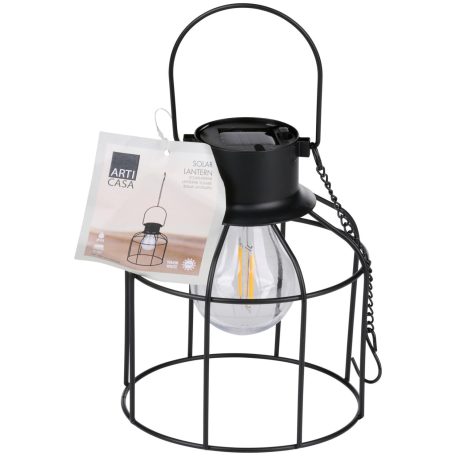 Solar lámpa fém felakasztható fekete Arti Casa