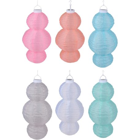 Solar lampion felakasztható 28x28x60cm 6 féle szín, Arti Casa