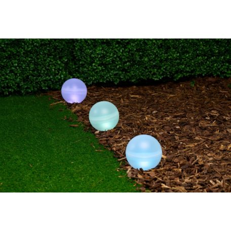 SOLAR gömb alakú leszúrható füzér 5db, átmérő 12 cm, színváltó, Grundig