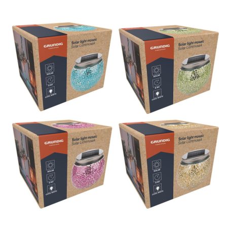 Solar asztali lámpa mozaik mintás, Grundig