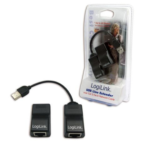 Logilink USB hosszabbító Cat5/5e/6 hálókábel