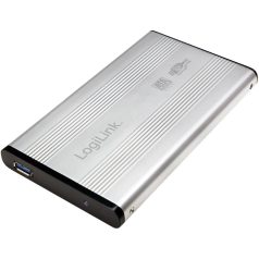   LogiLink Szuper gyors USB 3.0 alumínium HDD ház, 2,5" SATA HDD-hez, ezüst