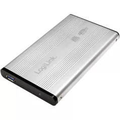   LogiLink Szuper gyors USB 3.0 alumínium HDD ház, 2,5" SATA HDD-hez, ezüst