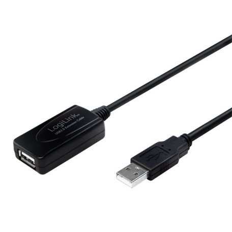 LogiLink USB 2.0 hosszabbító kábel fekete 10m