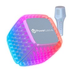   PowerLocus Aero bluetooth karaoke hangszóró mikrofonnal gyerekeknek, kék/lila